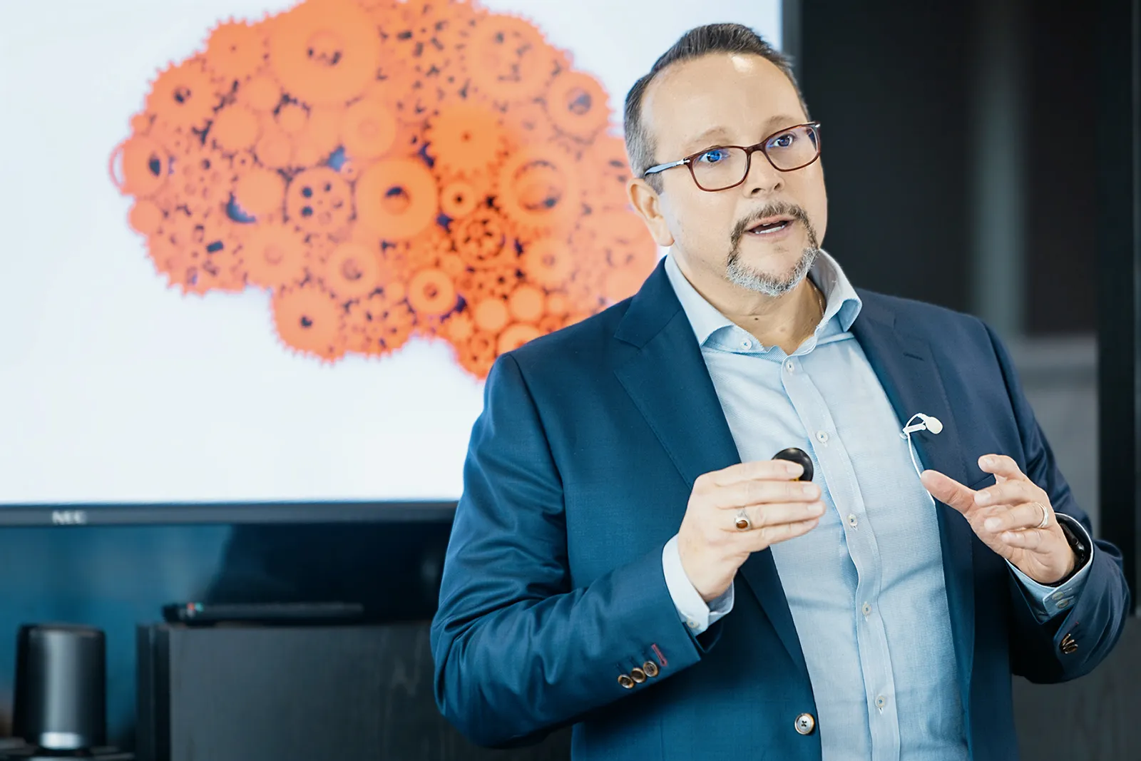 Bryce Hoffman giving a keynote talk