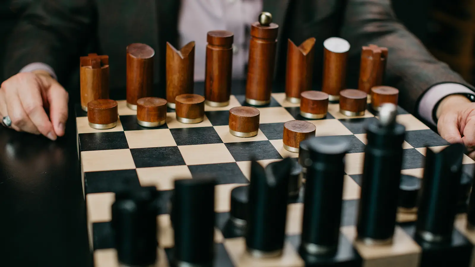 Bryce Hoffman playing chess