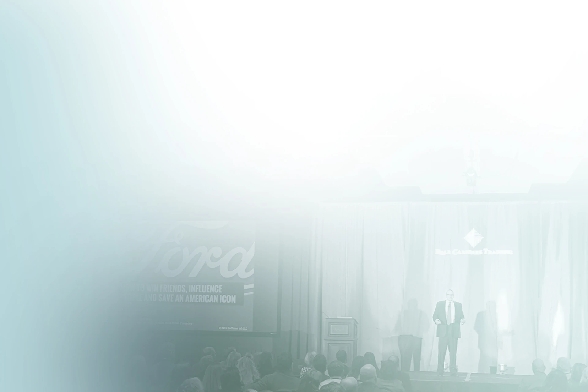 Bryce Hoffman speaking on stage